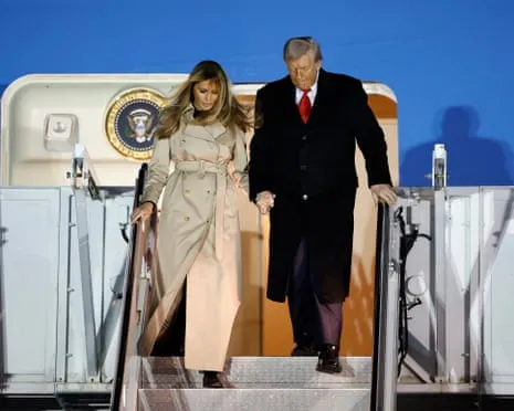 The US President to Meet Britain's Monarch while Demonstrators Assemble in the UK